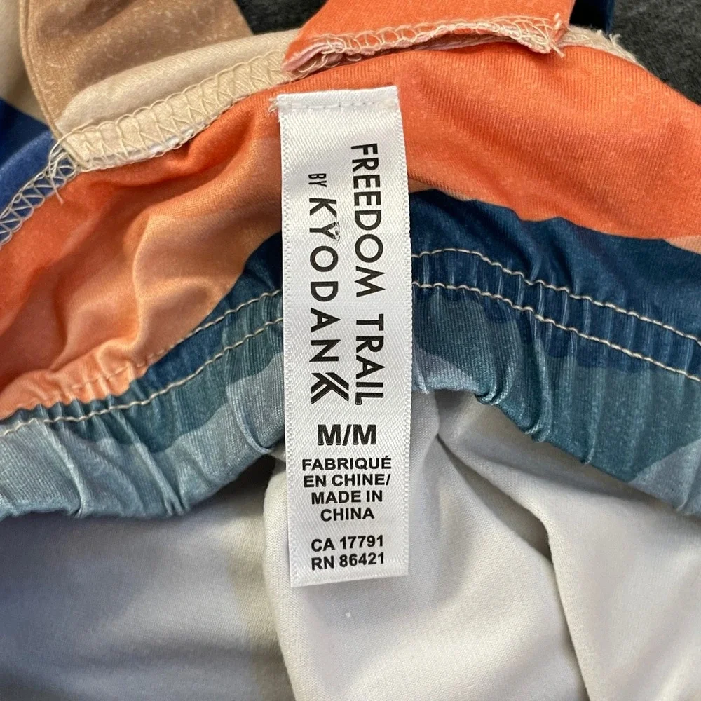 Freedom Trail Kyodan Dress Women M Multicolor Wavy Print Active Built-in Bra - Picture 2 of 9